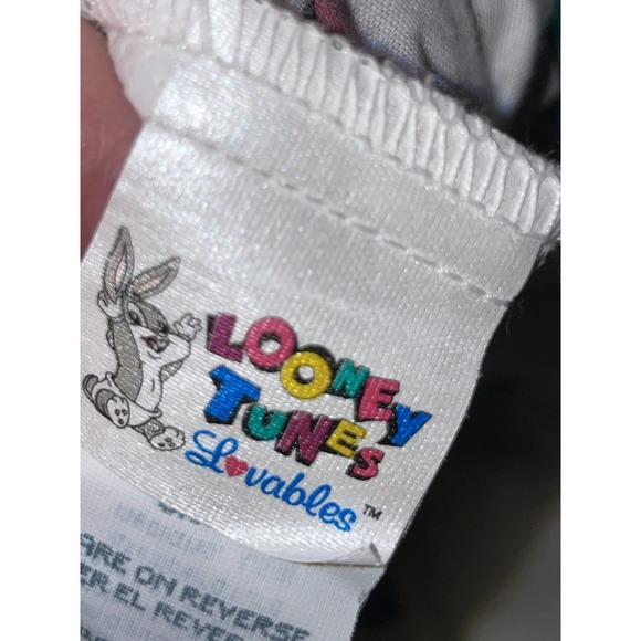 1996 Warner Bros Gerber Baby Looney Tunes Crib Dust Ruffle...